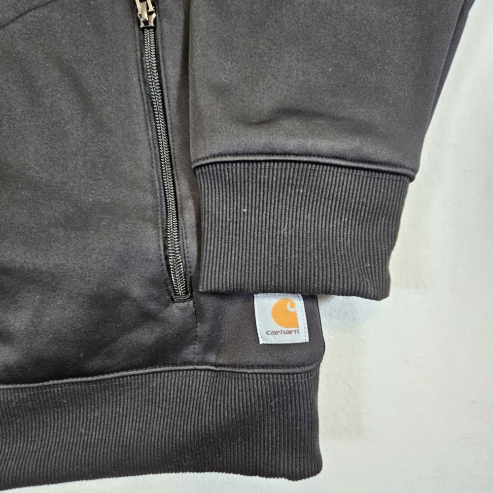 Carhartt Jacket Mens Large Black Veterinarian Logo Rugged Scrub Half Zip‎ - Picture 3 of 14